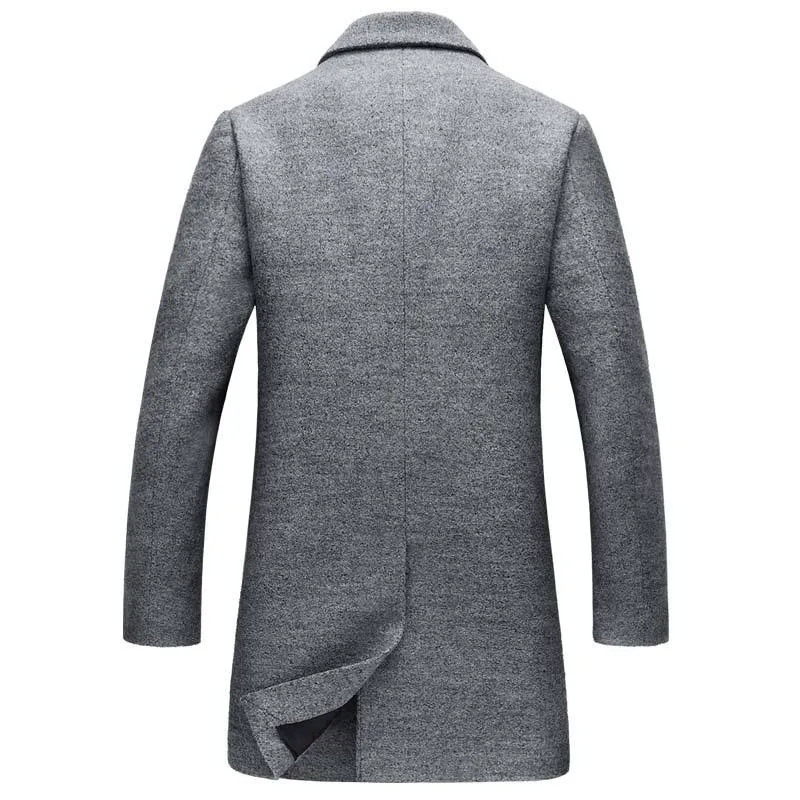 West Louis™ Wool Blends Men Overcoat