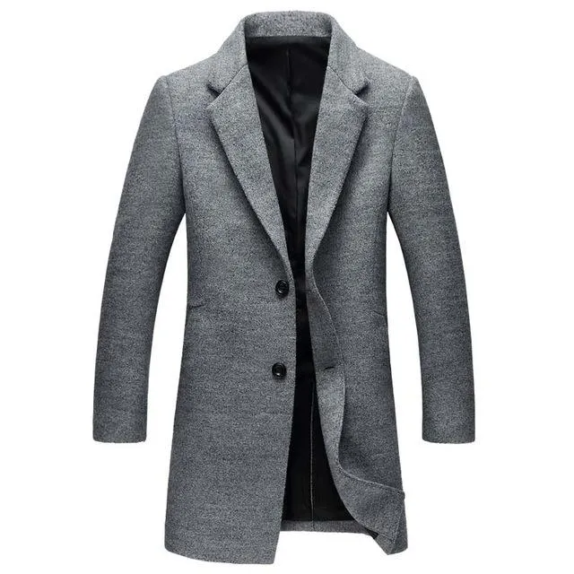 West Louis™ Wool Blends Men Overcoat