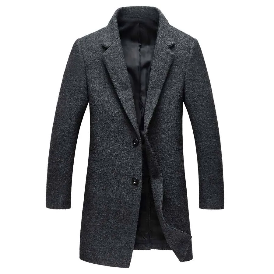 West Louis™ Wool Blends Men Overcoat