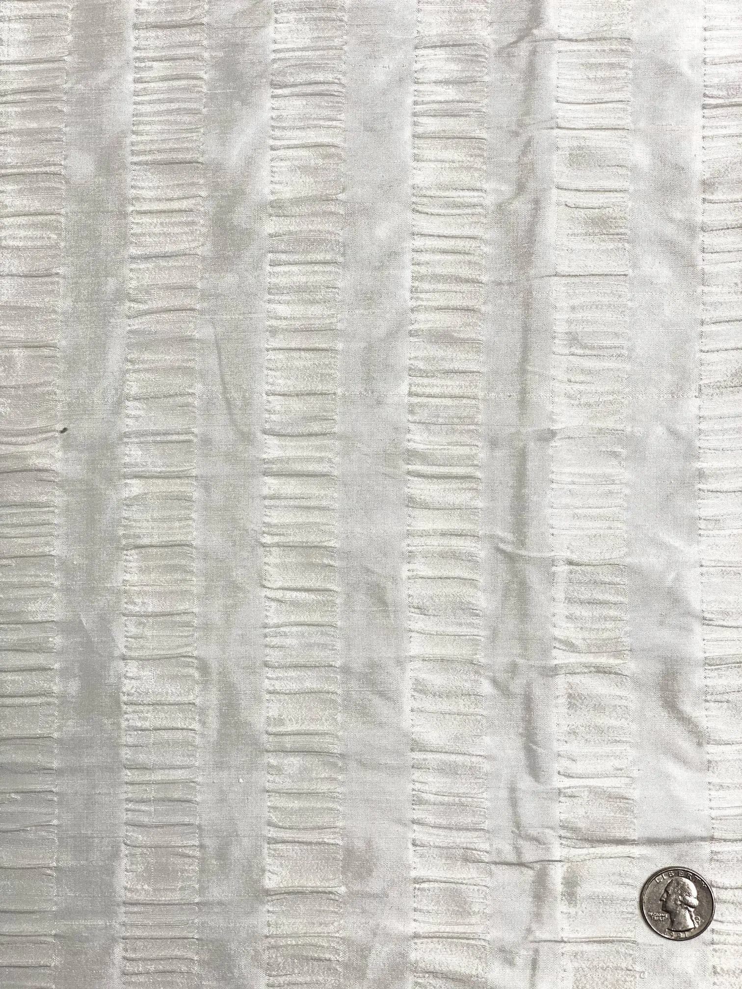 White Silk Seersucker JD 368 Fabric