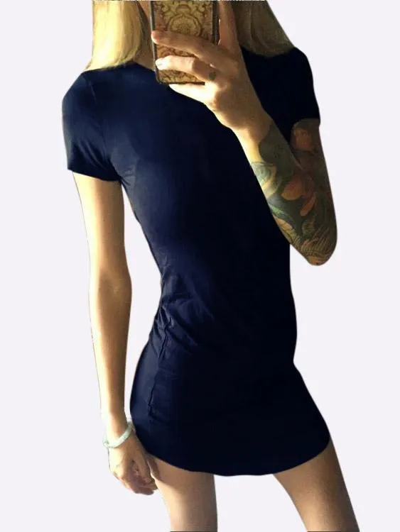 Wholesale Round Neck Short Sleeve Bodycon Dresses