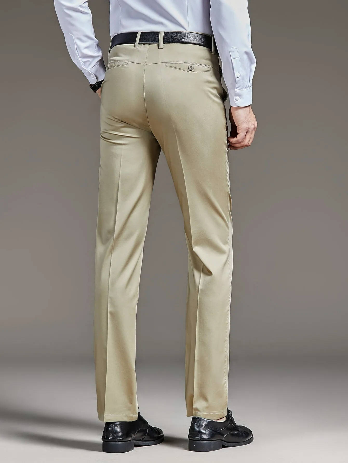 Zipper Fly Slant Pocket Tailored Trousers